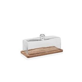 The Mia Madera 15x32x14 CM Dikdörtgen Kek Saklama Fanusu