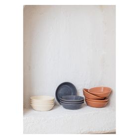 The Mia Noon Gri 10 cm 4'lü Çerezlik Set