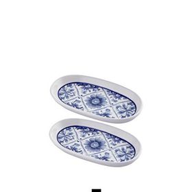 The Mia Odore Di Limone Seramik Oval 2'li Servis Tabağı Seti