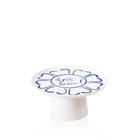 The Mia Palma Desenli 19 cm Seramik Ayaklı Servis