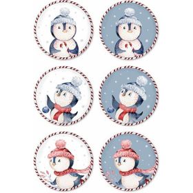 The Mia Penguin 6'lı 19 cm Pasta Tabak