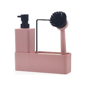 The Mia Plain Pembe Sıvı Sabunluk Seti