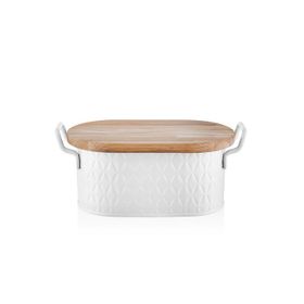 The Mia PZM0003 40X22X18 CM Beyaz Ekmek Saklama Kabı