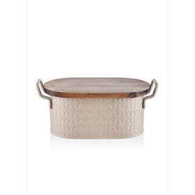The Mia PZM0037 Prizma Karamel 40x22x18 CM Ekmek Saklama Kabı