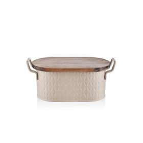 The Mia PZM0037 Prizma Karamel 40x22x18 CM Ekmek Saklama Kabı