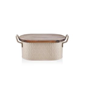 The Mia PZM0037 Prizma Karamel 40x22x18 CM Ekmek Saklama Kabı