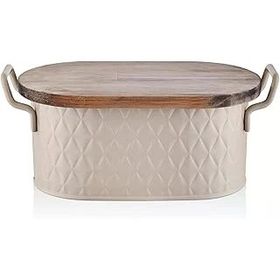 The Mia PZM0037 Prizma Karamel 40x22x18 CM Ekmek Saklama Kabı