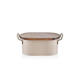 The Mia PZM0037 Prizma Karamel 40x22x18 CM Ekmek Saklama Kabı