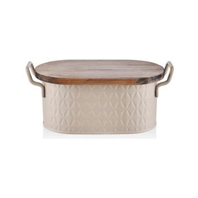 The Mia PZM0037 Prizma Karamel 40x22x18 CM Ekmek Saklama Kabı