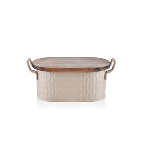 The Mia PZM0037 Prizma Karamel 40x22x18 CM Ekmek Saklama Kabı