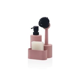 The Mia SBN0046 Pembe Round Sıvı Sabunluk Seti