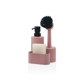 The Mia SBN0046 Pembe Round Sıvı Sabunluk Seti