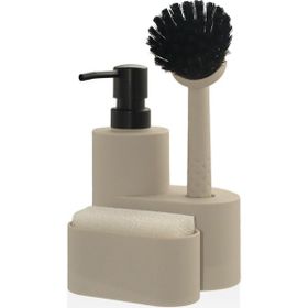 The Mia SBN0083 Round Bej Sıvı Sabunluk Seti
