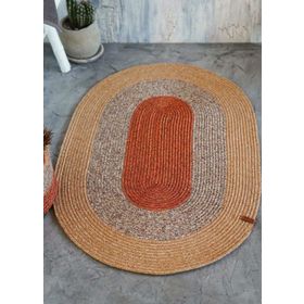 The Mia SPT0048 60x90 cm Kiremit Jutte Oval Bambu Halı