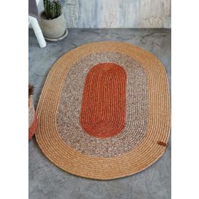 The Mia SPT0048 60x90 cm Kiremit Jutte Oval Bambu Halı