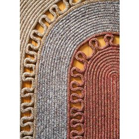 The Mia SPT0051 80x120 cm Kiremit Jutte Oval Bambu Halı