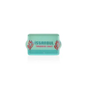 The Mia TPS0064 24x14 cm Mavi İstanbul Mini Tepsi
