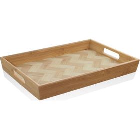 The Mia TPS0074 Wicker 33x23 CM Bambu Tepsi