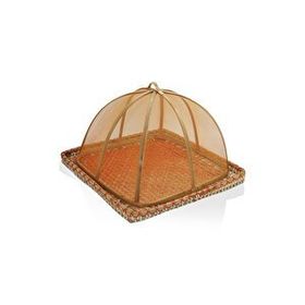 The Mia Transparan Bambu Hasır 38x38x24 CM Tepsi