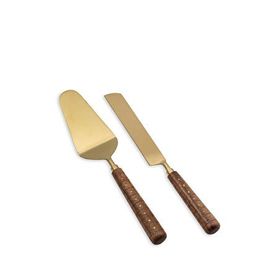 The Mia Wood Çelik 2'li Pasta Servis Takımı