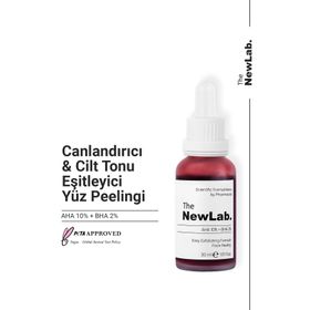 The NewLab Canlandırıcı Cilt Tonu Eşitleyici AHA 10% BHA 2% 30 ml Kırmızı Peeling Serum