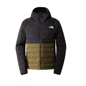 The North Face Belleview Stretch Down Hoodie Erkek Siyah/Yeşil Mont