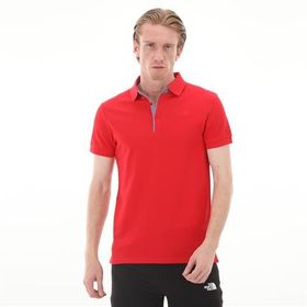The North Face NF00CEV46821 Kırmızı Premium Polo Piquet Erkek T-shirt