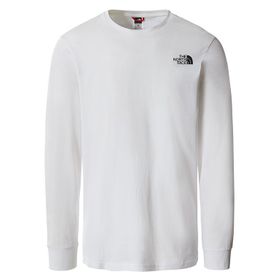 The North Face NF0A3L3BFN41 Beyaz M L/S Simple Dome Tee Erkek Günlük Uzun Kollu Tişört