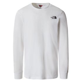 The North Face NF0A3L3BFN41 Beyaz M L/S Simple Dome Tee Erkek Günlük Uzun Kollu Tişört