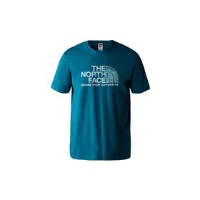 The North Face NF0A4M68P6C1 S/S Rust 2 Tee Mavi Erkek T-shirt