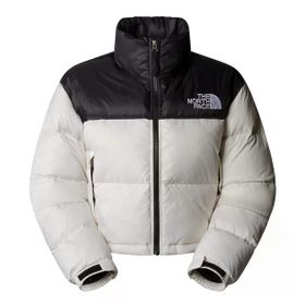 The North Face NF0A5GGEROU1 Krem W Nuptse Short Kadın Outdoor Montu