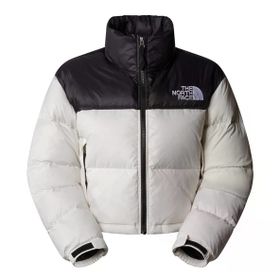 The North Face NF0A5GGEROU1 Krem W Nuptse Short Kadın Outdoor Montu