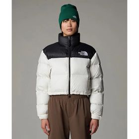 The North Face NF0A5GGEROU1 Krem W Nuptse Short Kadın Outdoor Montu