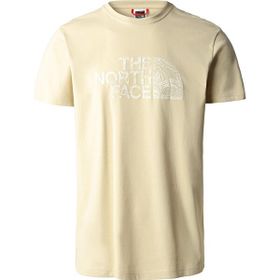 The North Face NF0A827H3X41 M SS Woodcut Dome Tee-Eu Beyaz Bej Erkek T-shirt