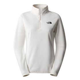 The North Face NF0A855MN3N1 W 100 Glacier Yarım Fermuar Beyaz Kadın Polar