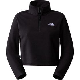 The North Face NF0A855NJK31 W 100 Glacier Cropped Yarım Fermuar Crop Siyah Kadın Polar
