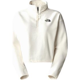 The North Face NF0A855NN3N1W 100 Glacier Cropped Yarım Fermuar Crop Beyaz Kadın Polar