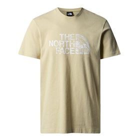 The North Face NF0A87NX3X41 M S/S Woodcut Dome TEE Krem Erkek T-Shirt