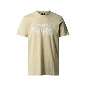 The North Face NF0A87NX3X41 M S/S Woodcut Dome TEE Krem Erkek T-Shirt