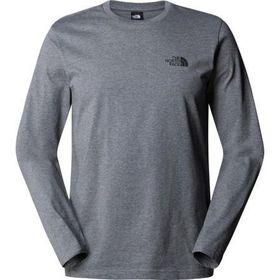The North Face NF0A87QNDYY1 M L-S Sımple Dome Tee Gri Erkek T-shirt