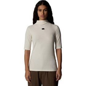 The North Face NF0A89C3QLI1 Beyaz W S/s Mock Neck Slim Tee Kadın Outdoor Tişörtü