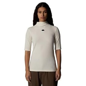The North Face NF0A89C3QLI1 Beyaz W S/s Mock Neck Slim Tee Kadın Outdoor Tişörtü