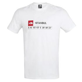 The North Face NF0A8B4KFN41 M S/S Gps Tee İstanbul Beyaz Erkek T-shirt