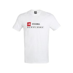 The North Face NF0A8B4KFN41 M S/S Gps Tee İstanbul Beyaz Erkek T-shirt