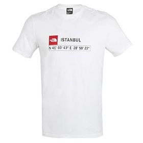 The North Face NF0A8B4KFN41 M S/S Gps Tee İstanbul Beyaz Erkek T-shirt