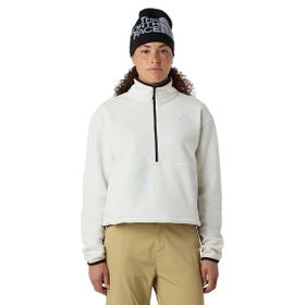 The North Face NF0A8D2CQLI1 Beyaz Glacier Fleece 1/2 Zip Short Kadın Outdoor Polar