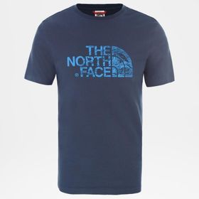 The North Face Woodcut Dome Mavi Erkek T-Shirt