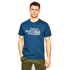 The North Face Woodcut Dome Mavi Erkek T-Shirt