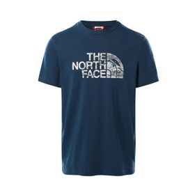The North Face Woodcut Dome Mavi Erkek T-Shirt