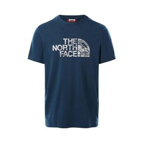 The North Face Woodcut Dome Mavi Erkek T-Shirt